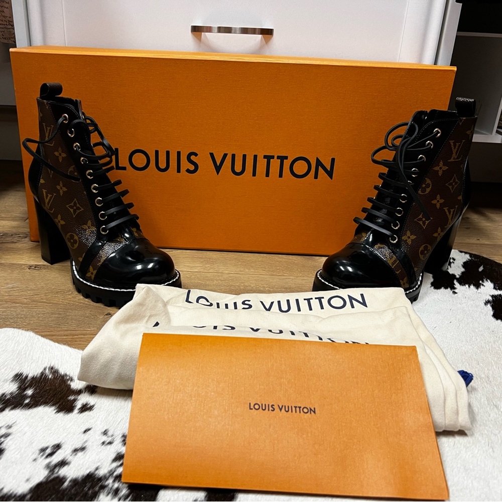 AUTHENTIC LUIS VUITTON STAR TRAIL ANKLE BOOT 3.1” EVERYTHING INCLUDED Size 8.5 !